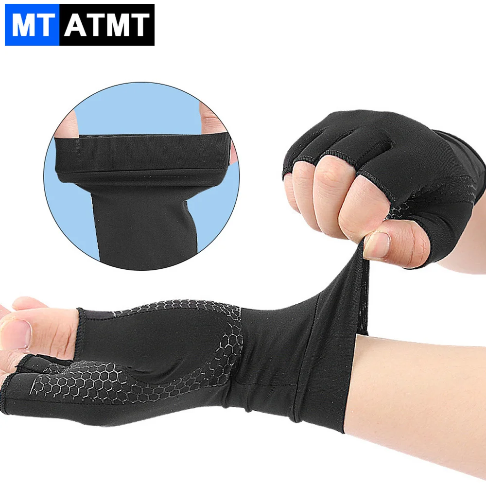 1Pair Copper Arthritis Compression Gloves Women Men Relieve Hand Pain Swelling and Carpal Tunnel Fingerless for Typing, Support
