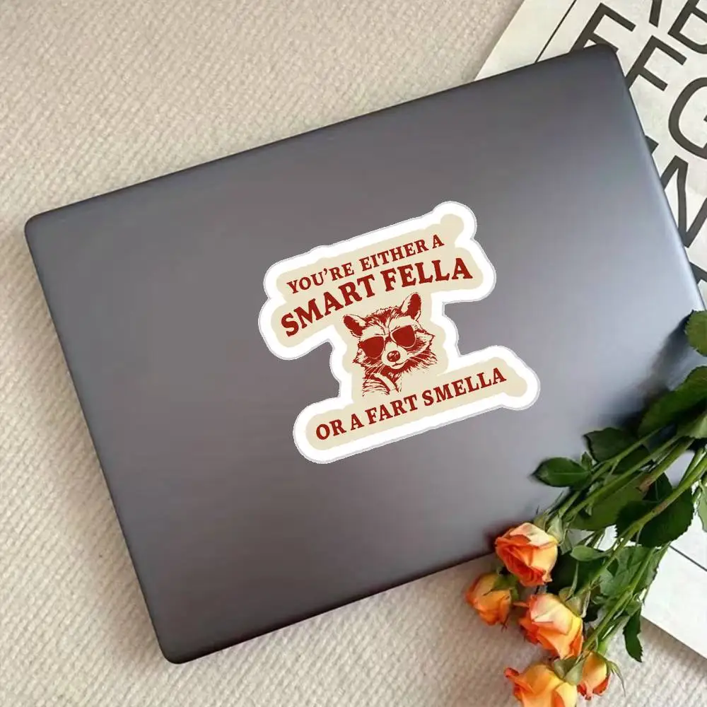Are You A Smart Fella Or Fart Smella Waterproof Stickers For Decorating Car Windows Motorcycles And Computers.
