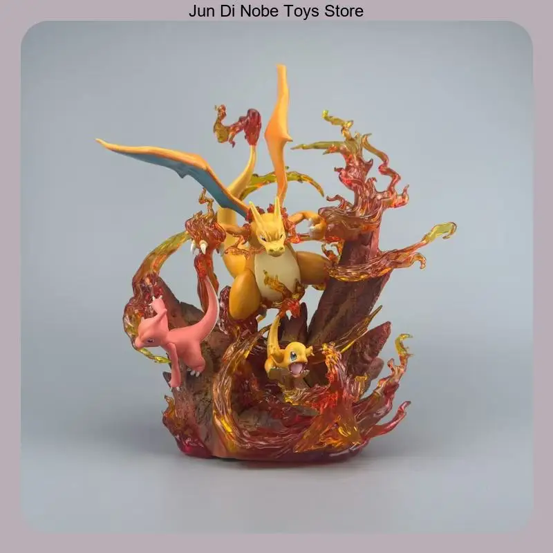 30cm Charizard Evolution Set Anime Figure Model Statue Collection Desktop Decoration Ornament Toys Gifts for Fans