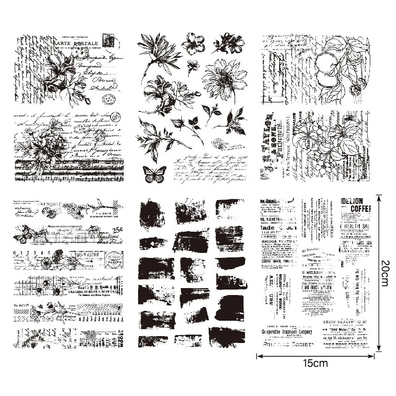 

2025 Flowers vintage Clear Stamp Plants Clear Stamps for DIY Craft Making Card Scrapbooking Photo Album Decoration Sheets