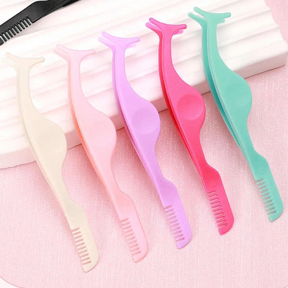 Clipe auxiliar de cílios portátil clipe de cílios postiços pinças de cílios portáteis de alta qualidade para rotina de maquiagem uso doméstico