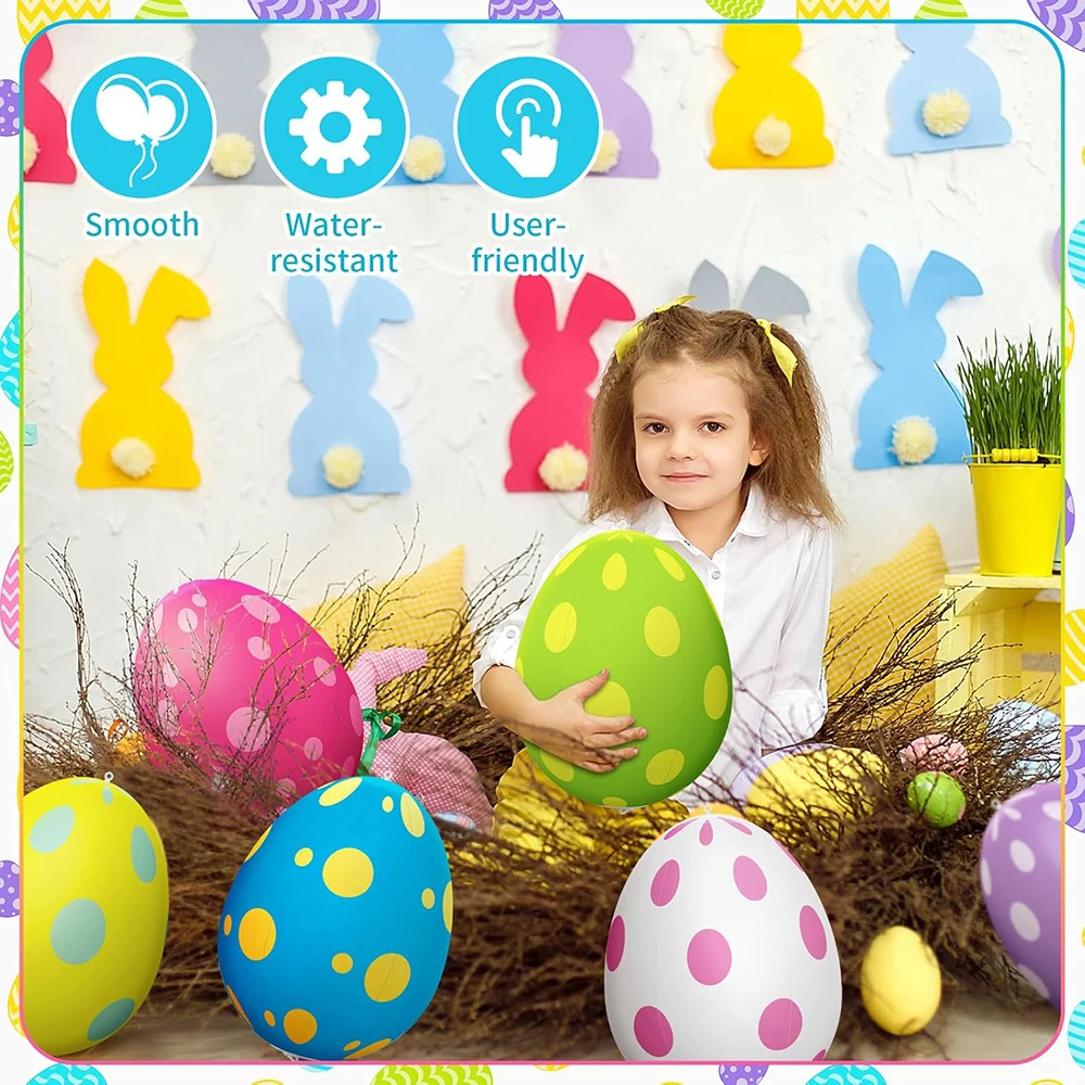 PVC Easter inflatable Easter eggs are used for decorating courtyards, lawns, gardens, holiday parties, indoor and outdoor