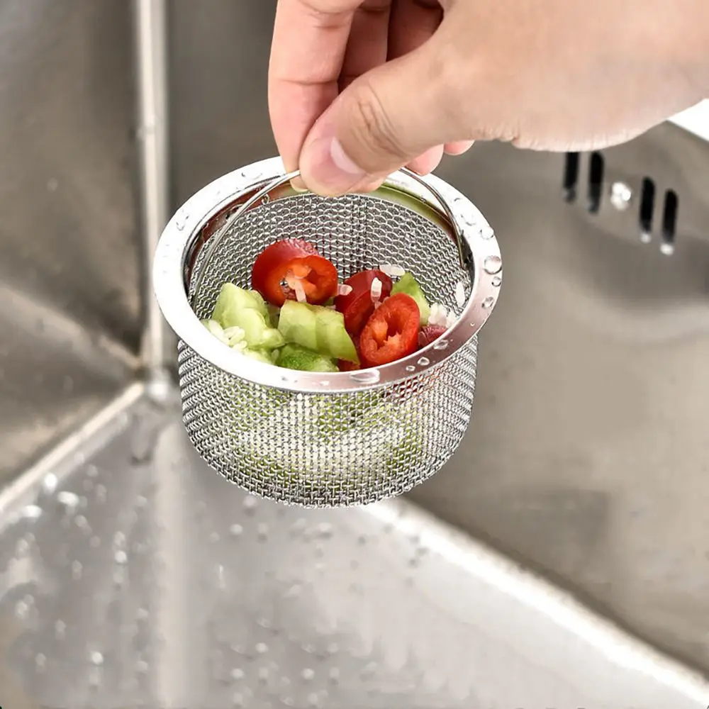 Steel Sewer Outfall Kitchen Tool Waste Disposer Sink Drain Sink Filter Outfall Strainer Kitchen Accessories Sink Strainer