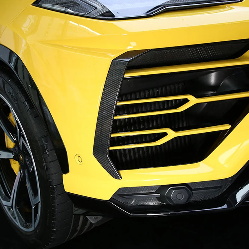 

For Lamborghini URUS 2018-2021 front center grille bar trim exterior door handle interior modification sticker real carbon fiber