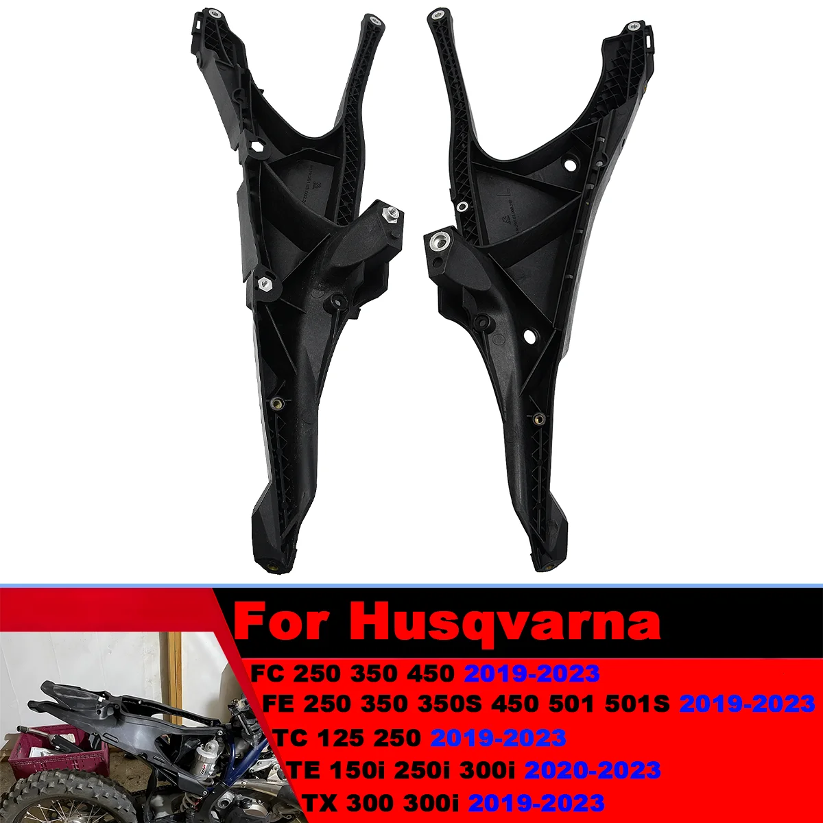 Motocross Subframe Rear Seat Support Frame Tailstock Bracket For HUSQVARNA FC250 FE350S FS450 TC125 TE150 TE300 TX300 2019-2023