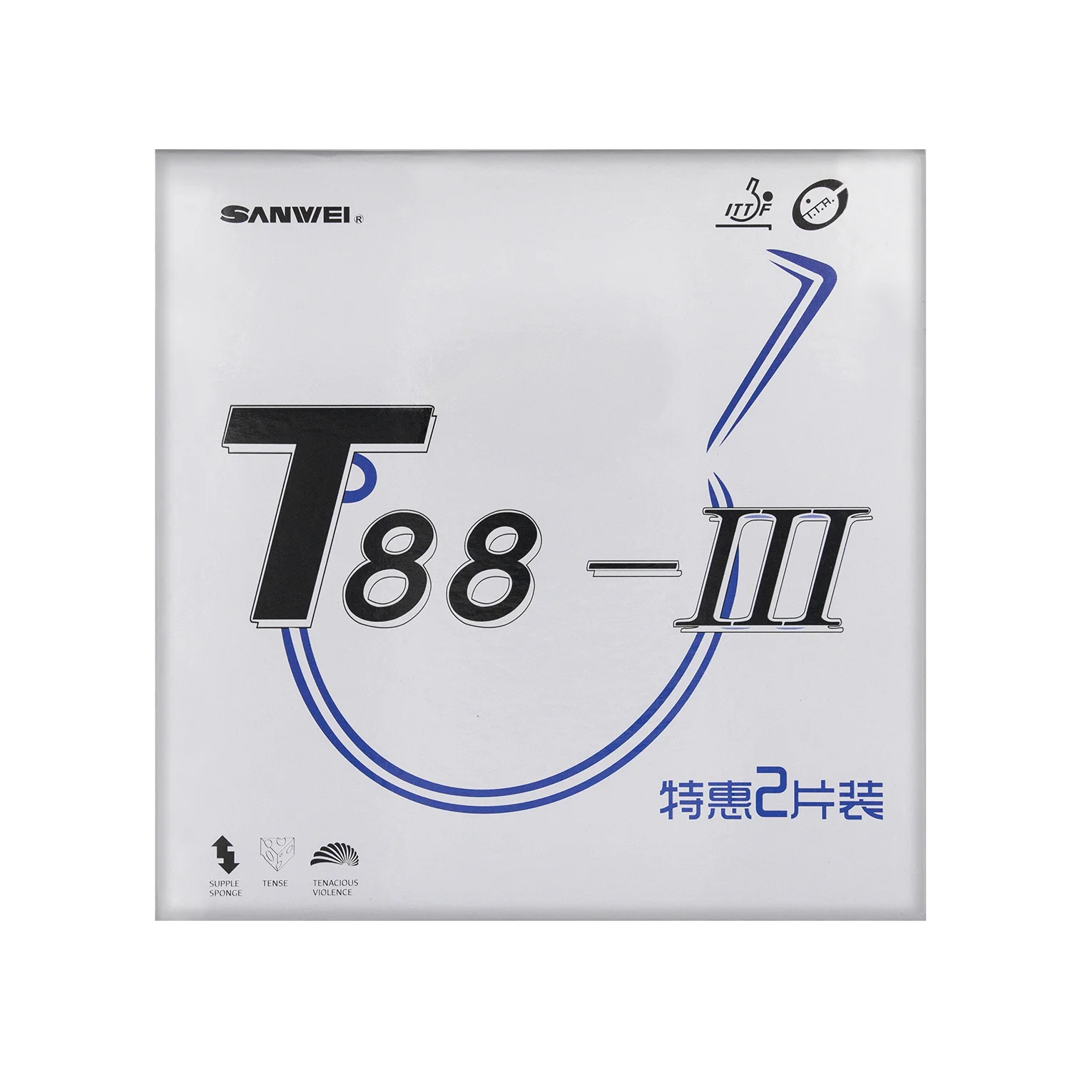 SANWEI T88-III Double Kit Table Tennis Rubber