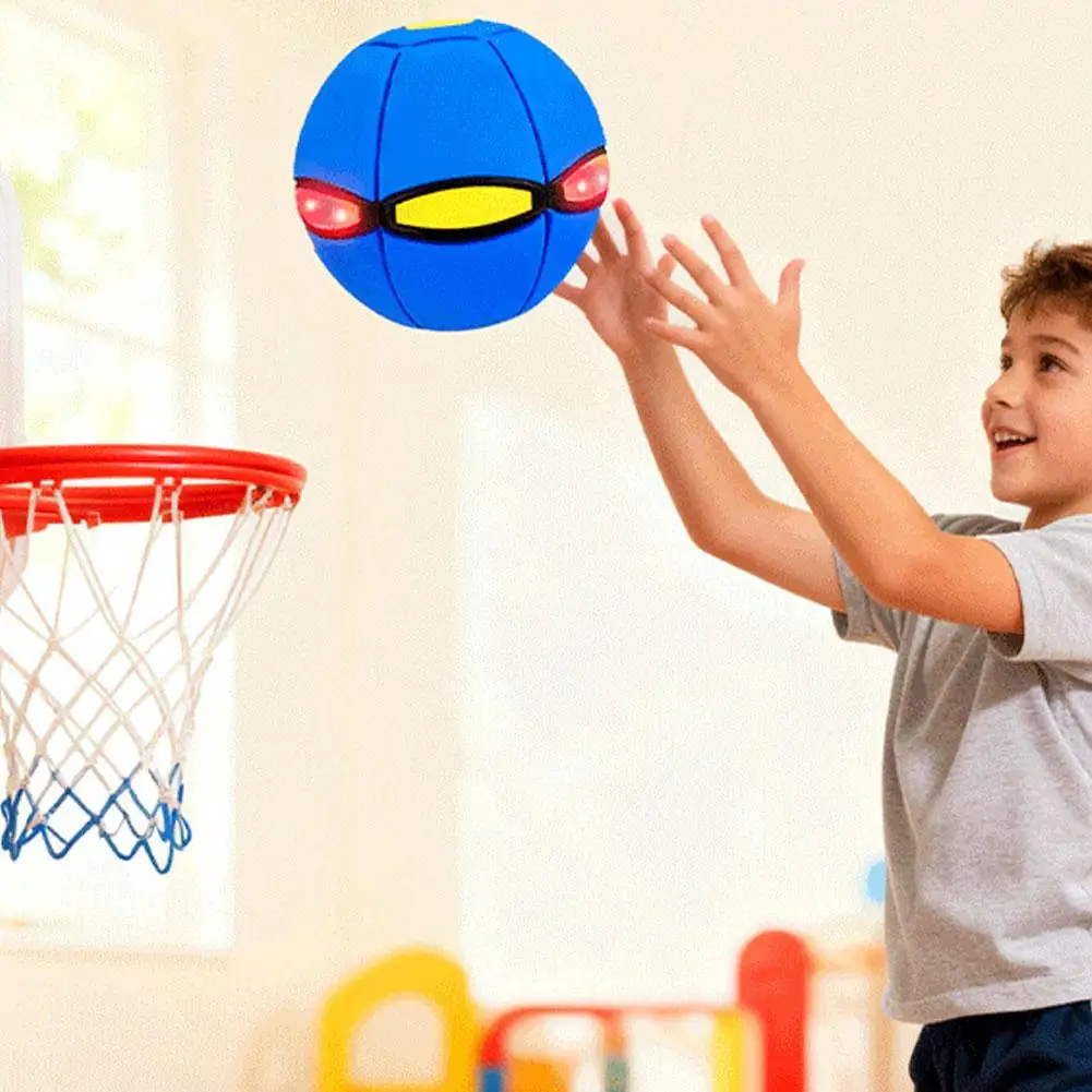 Magic Flying Saucer Ball Bouncy Stomp Ball Piede Pressione Decompressione Vent Ball Indoor Outdoor Pet Giocattoli per bambini