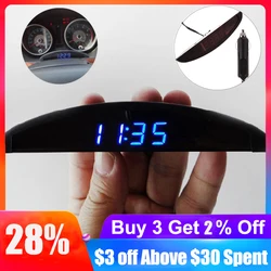 Led Digital Car Clock Automobile Electronic Clock 12V Car Voltmete MGO3