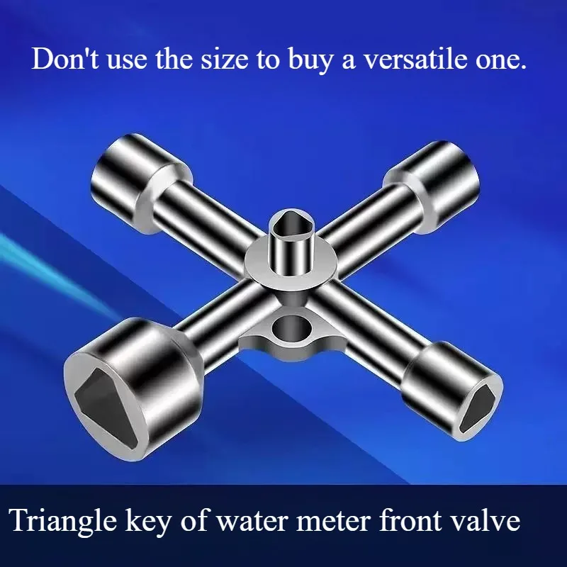 Multifunctional Triangle Key Water Meter Electric Control Cabinet Faucet Wrench