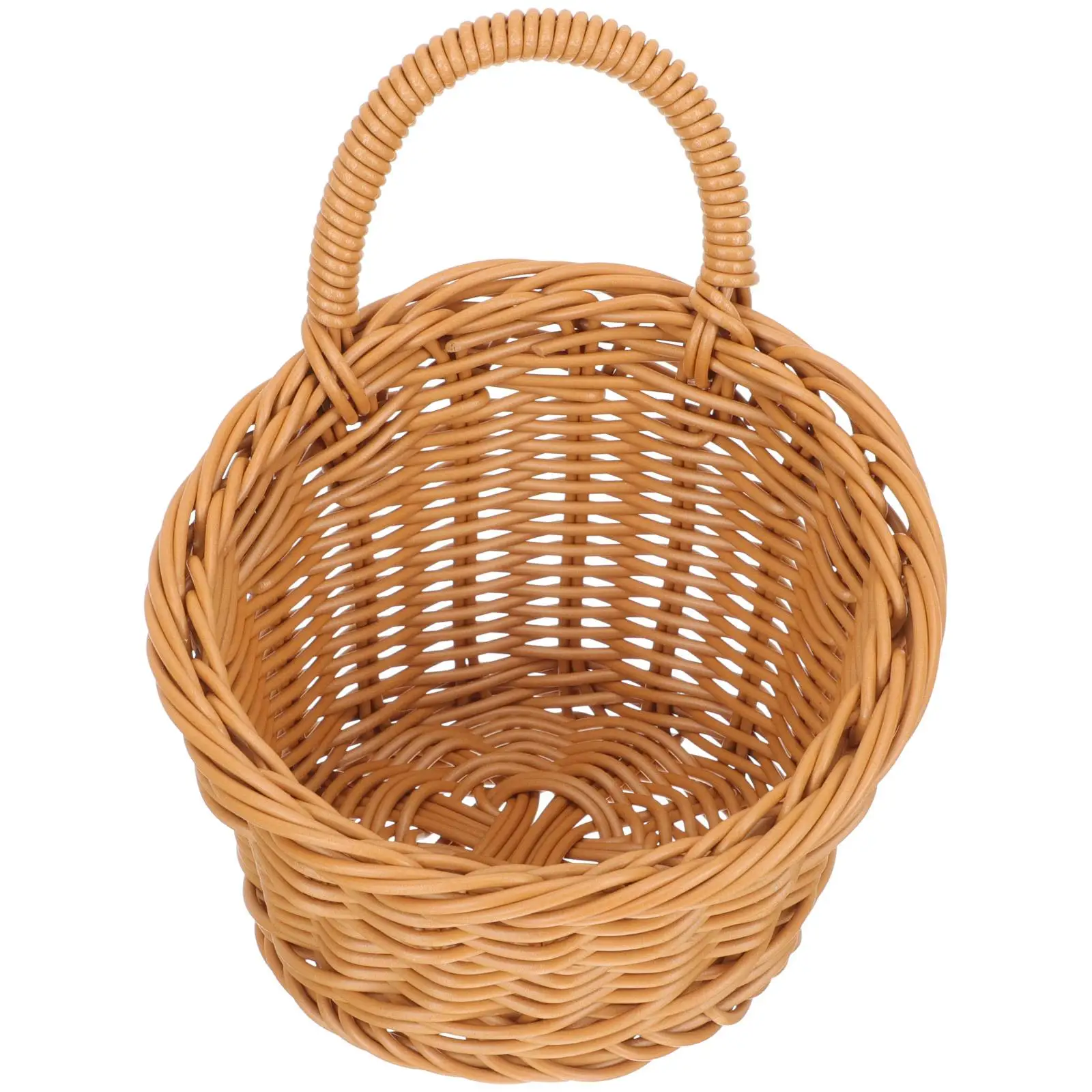 

Wicker Kitchen Storage Baskets Imitation Rattan Woven Wall Decor Fruits Vegetables Cans Home Restaurant Modern Style