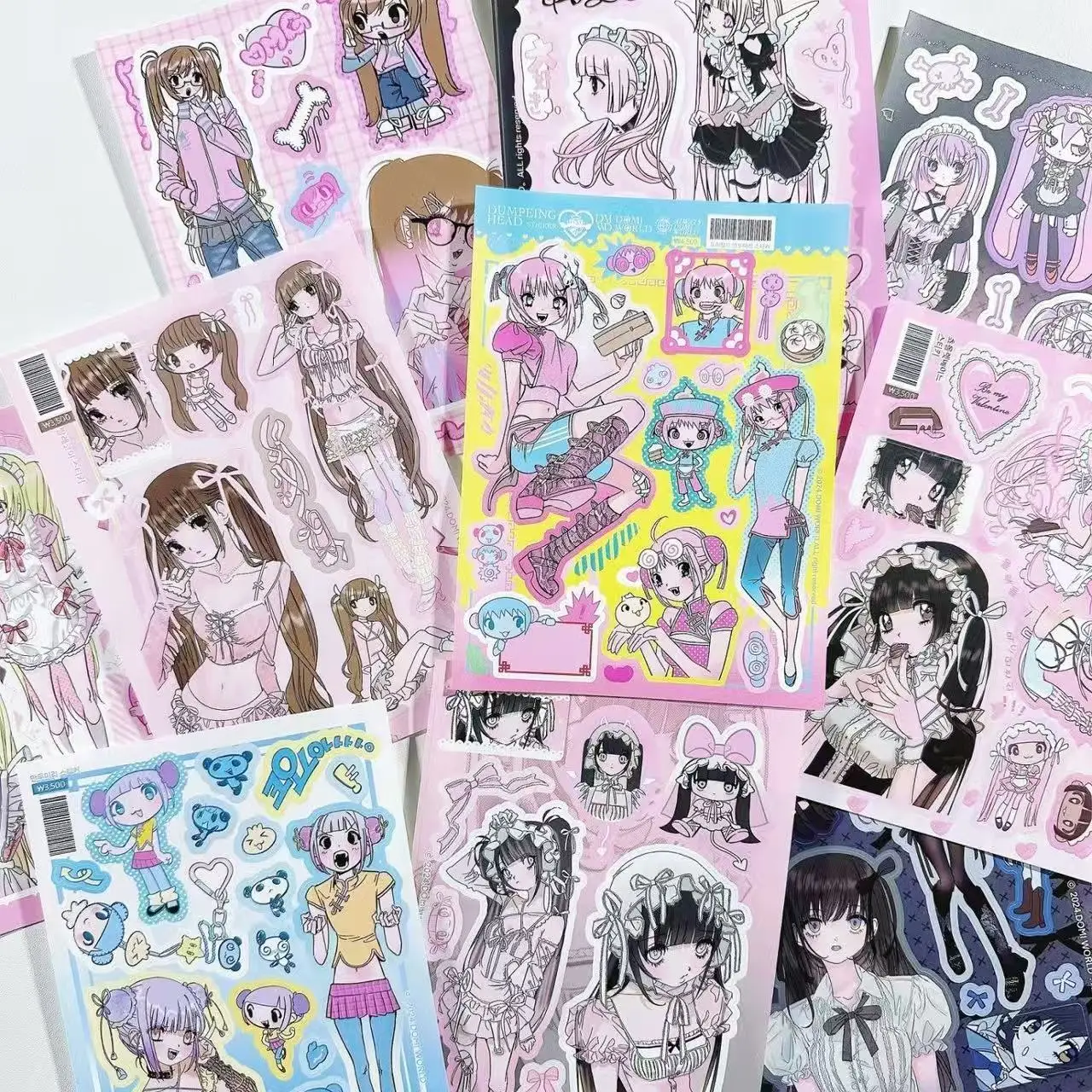 New Korean Domi Sticker Guka Character Hot Girl Maid Japanese Sticker Mobile Phone Diy Decoration Material Ins Handbook Gift Ins