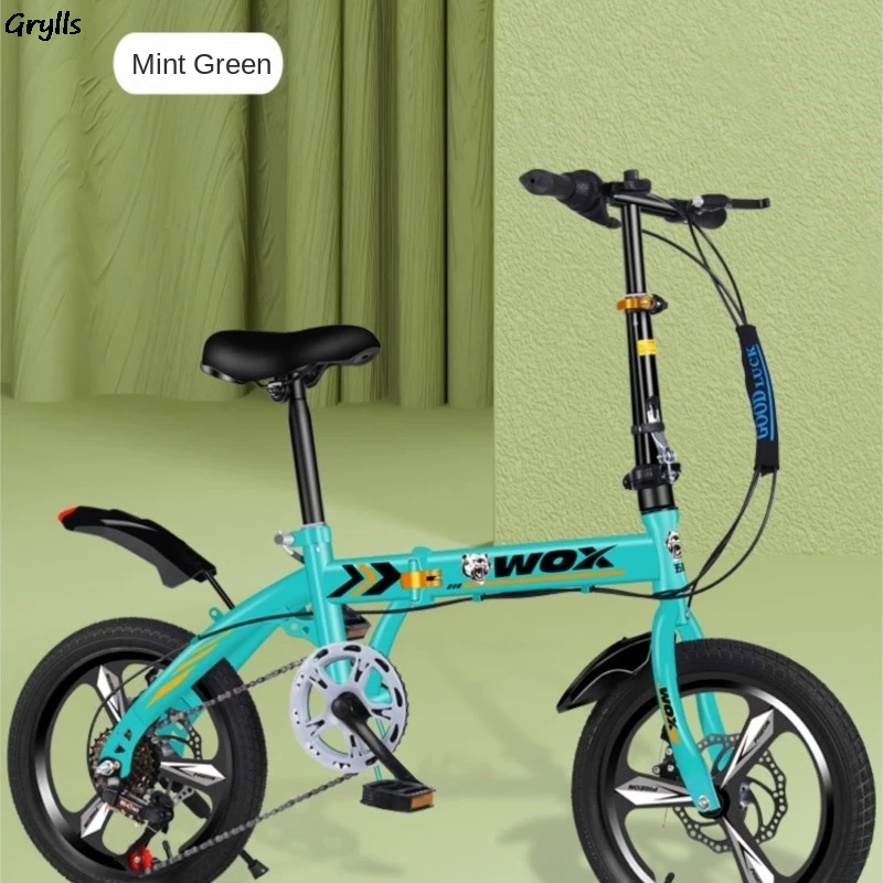 Grylls-Mini vélo pliant portable ultraléger, vitesse variable, frein à disque, 14 