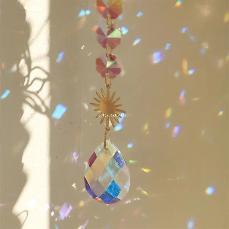 Flower Crystal Suncatchers Window Hanging Bird Suncatchers for Window Decorations Flower Sunlight Reflection Ornaments Dropship