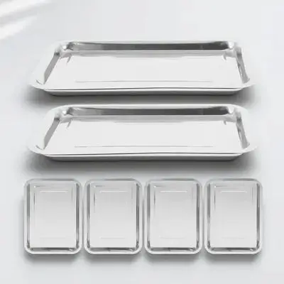 

6 шт. квадратные формы из нержавеющей стали, устойчивые к ржавчине для гриля, жаровня рыбы, прямоугольная форма для торта