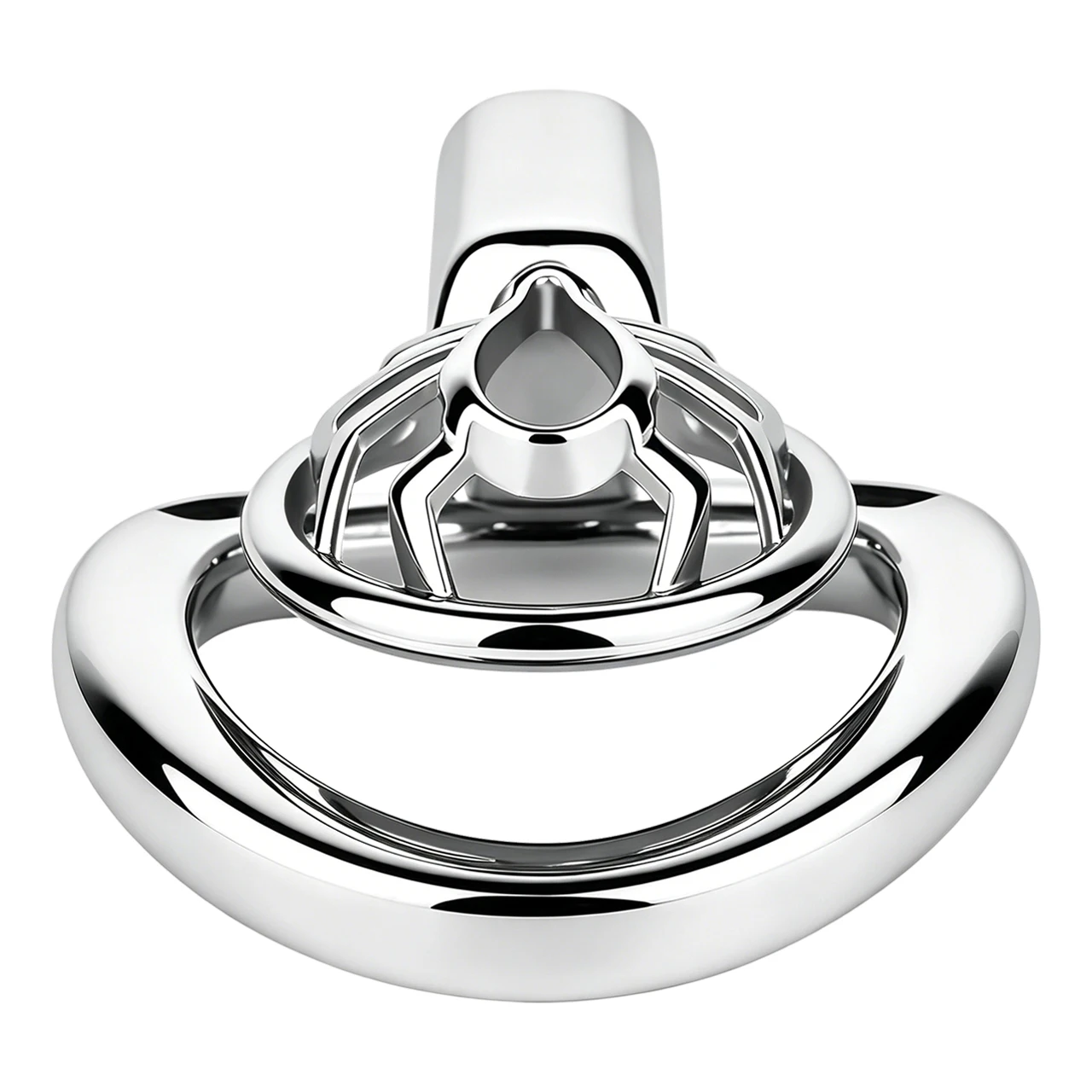 LEZEE Stainless Steel Male Chastity Cage Spider Hollow Out Chastity Lock Open Type Penis Lock Men BDSM Cock Cages BDSM Sex Toys - view 6