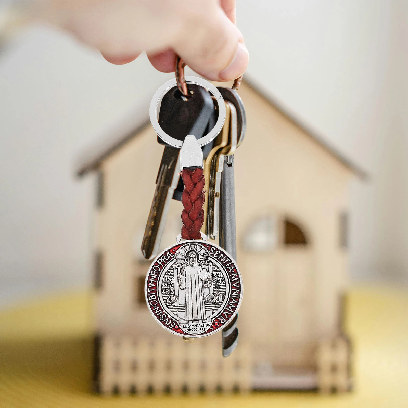 

Keychain Religious Key Rings Metal Chains Wallet Rings Bag Charm Purse Hanging Charm Lightweight Practical