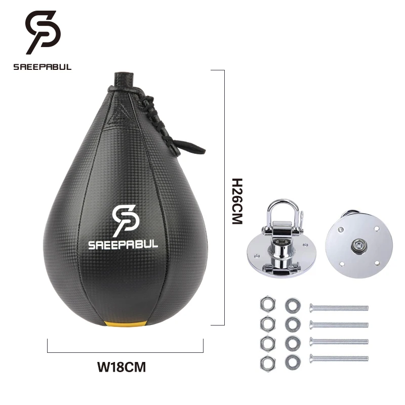 Boxing Pear Shape PU Speed Ball with Swivel Punch Bag Punching boxeo Speed bag Punch Fitness Training Ball Gym Exercise Agility