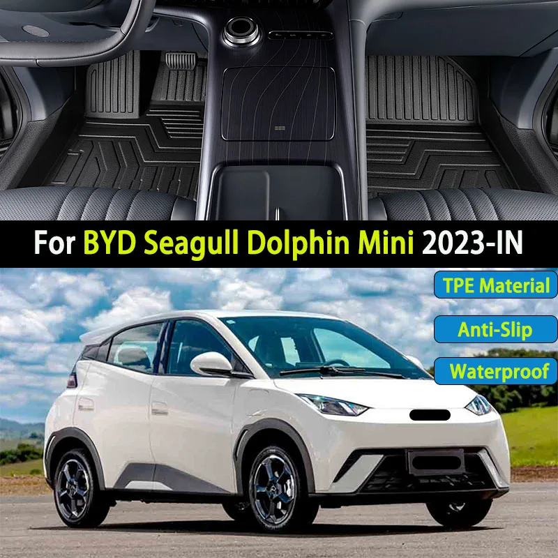 

Автомобильные коврики для BYD Seagull Dolphin Mini 2023 2024 2025 2026-IN, водонепроницаемые коврики для левой руки, коврики для ног водителя, чехол для ног