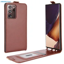 For Samsung Galaxy Note 20 Ultra S21 Note20 S20 FE + Luxury Leather Case Flip Vertical Soft Cover A02S A52 A72 A32 A52S A22 A82