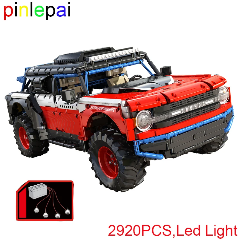 Pinlepai Panlos Blocks Offroad Car Brick Model Building Block Off Road Technical Sport Sportcar Bricks Supercar Children Gift