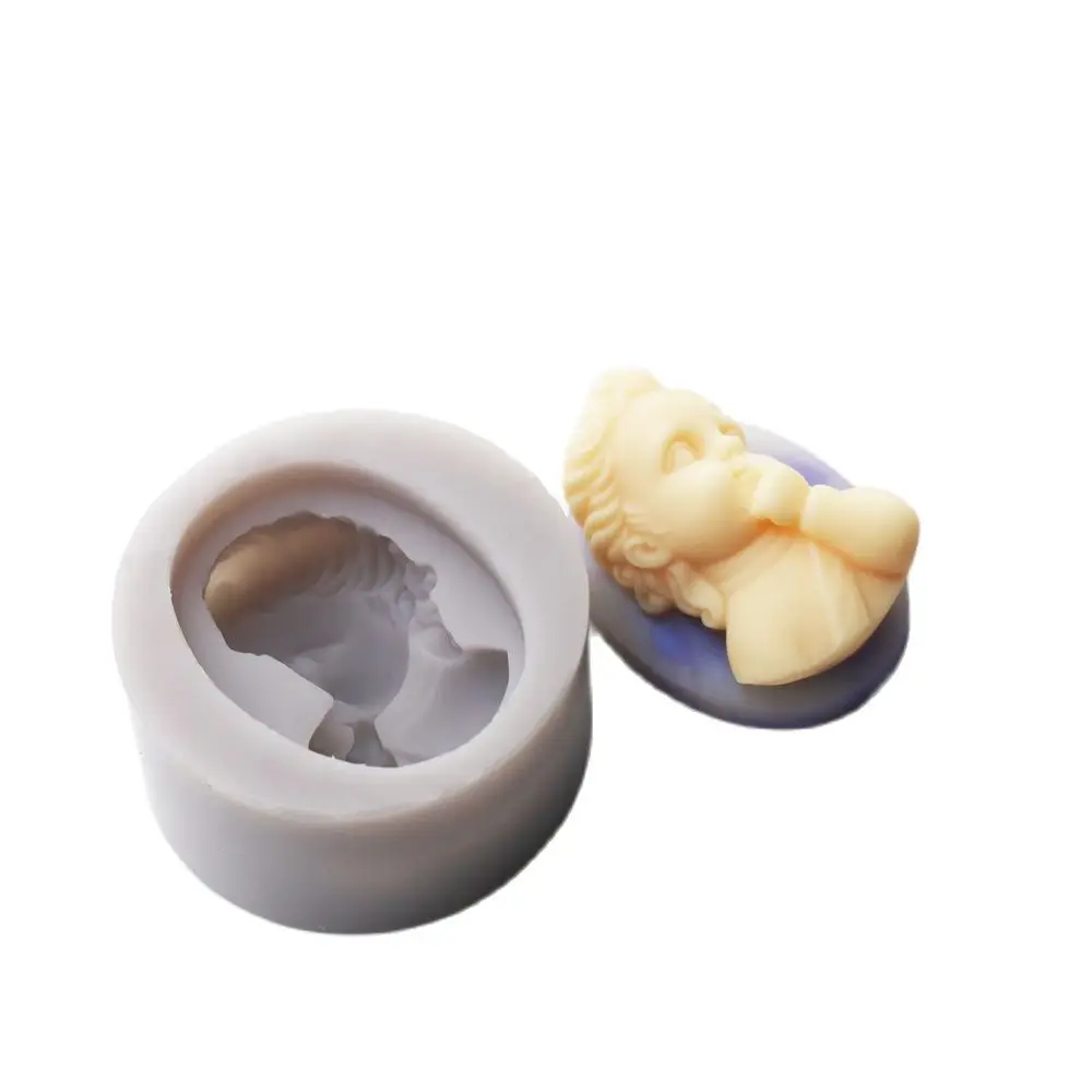3D Baby Sucking Finger Silicone Chocolate Mold Sugarcraft Fondant Cake Decorating Candy Baking Mould Boy Brooch Cameo Tool DIY image 2