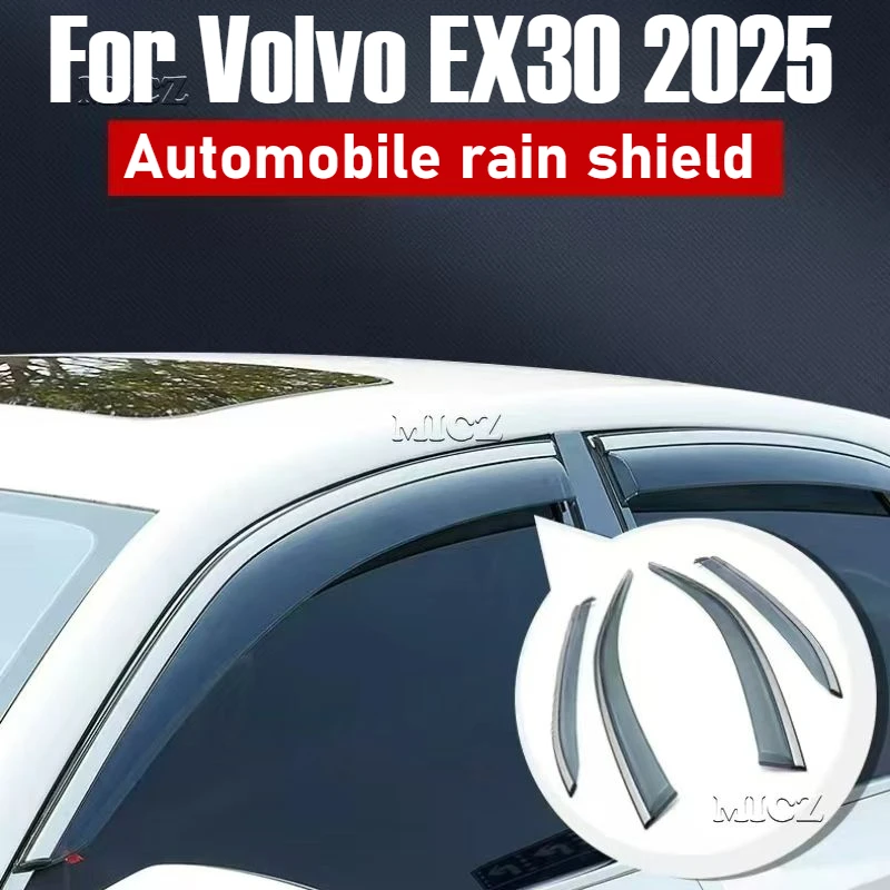 

For Volvo EX30 2025 Car Accessories Window Visor Vent Shade Rain Sun Guard Deflector Awnings Shelters Covers