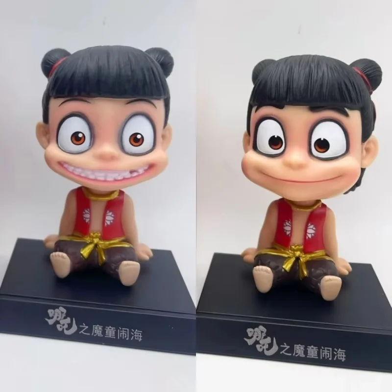 Hot New Arrival Anime Action Figures Nezha 2 Series Car Ornaments Cute Nezha Pvc Collectible Figurines Model Periphery Toy Gift