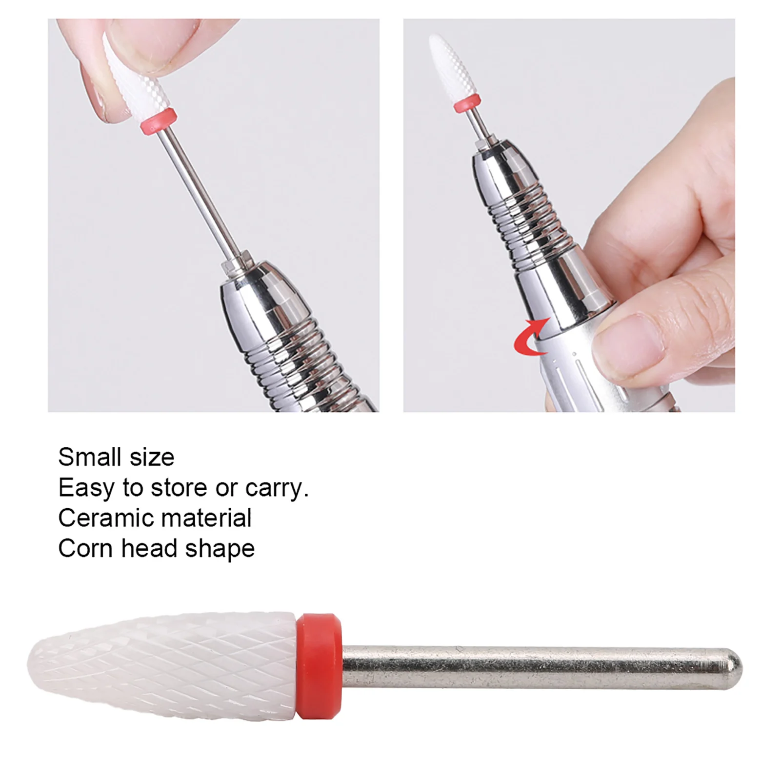 Electric Grinding Machine Accessories Nail Drill Bit Corn Head shape Electric Grinding Machine Accessories Lightweight Portable