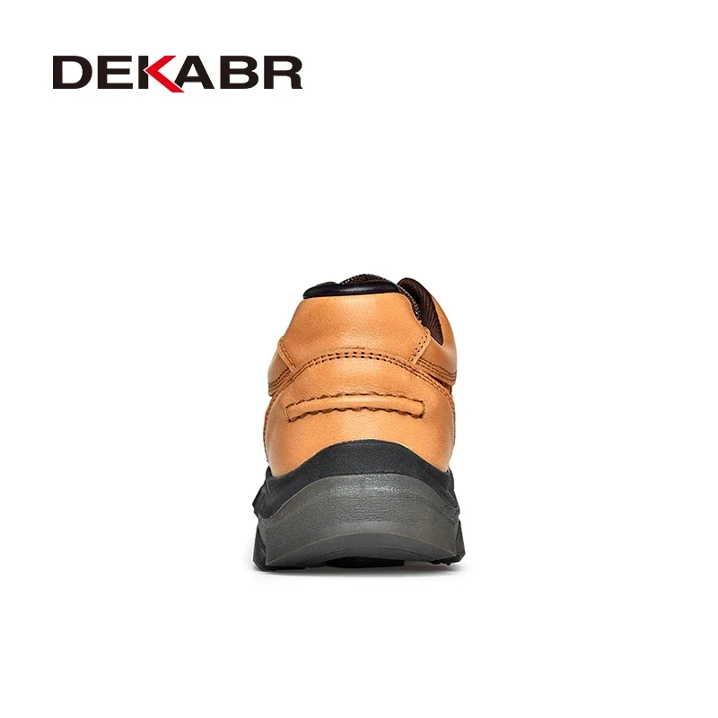 DEKABR New Man Genuine Leather Loafers Men Moccasin Sneakers Flat High Quality Causal Men Shoes Footwear Boat Shoes Size 38-45 image 3