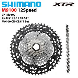 SHIMANO XTR M9100 12Speed HYPERGLIDE+ MTB 51T Cassette Sprocket MICRO SPLINE Bike Freewheel 12S HYPERGLIDE SIL-TEC MTB Chain