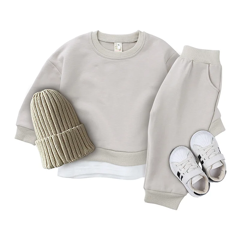 

Infant and toddler children's clothing, cotton round-neck sweatshirt, sweatpants, casual suit, children's suit