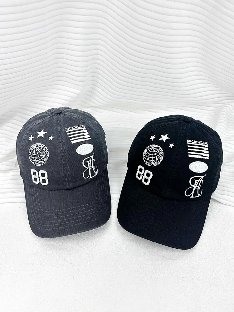 

Embroidered baseball caps for men and women soft top deepened big head circumference hip hop trendy brand cap