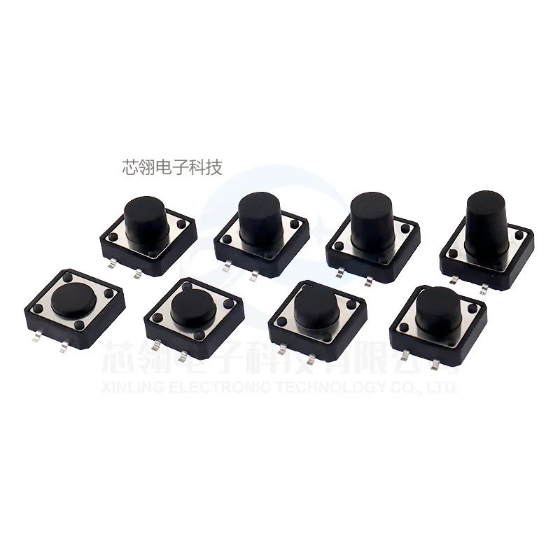 Fotografia 3: 4 pinos pcb tátil botão interruptor dip 4pin micro interruptor 12*12*4.3/5/6/7.3/8/9/10mm interruptor de chave/botão