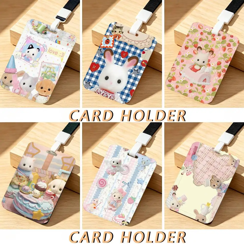 S-SylvanianS Families Trendy Luxury ID Card Holder Lanyard Gift Men And Women For Gift Daily Life