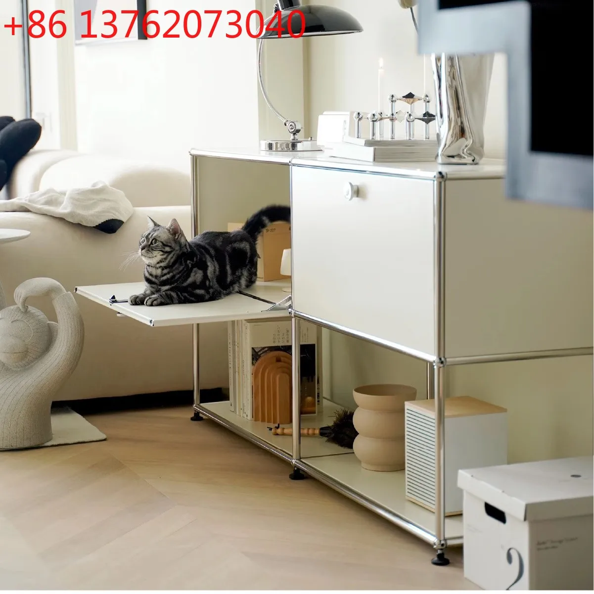 

USM medieval Bauhaus bedside module combination iron bucket stainless steel