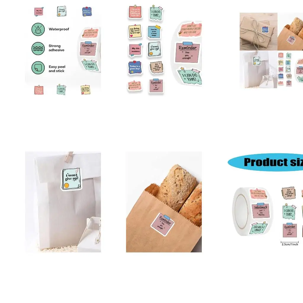  500Pieces Inspirational QuotSticker Water Resistant Aesthetic Sticker for Water Bottle Laptop Scrapbook Skateboard Phone