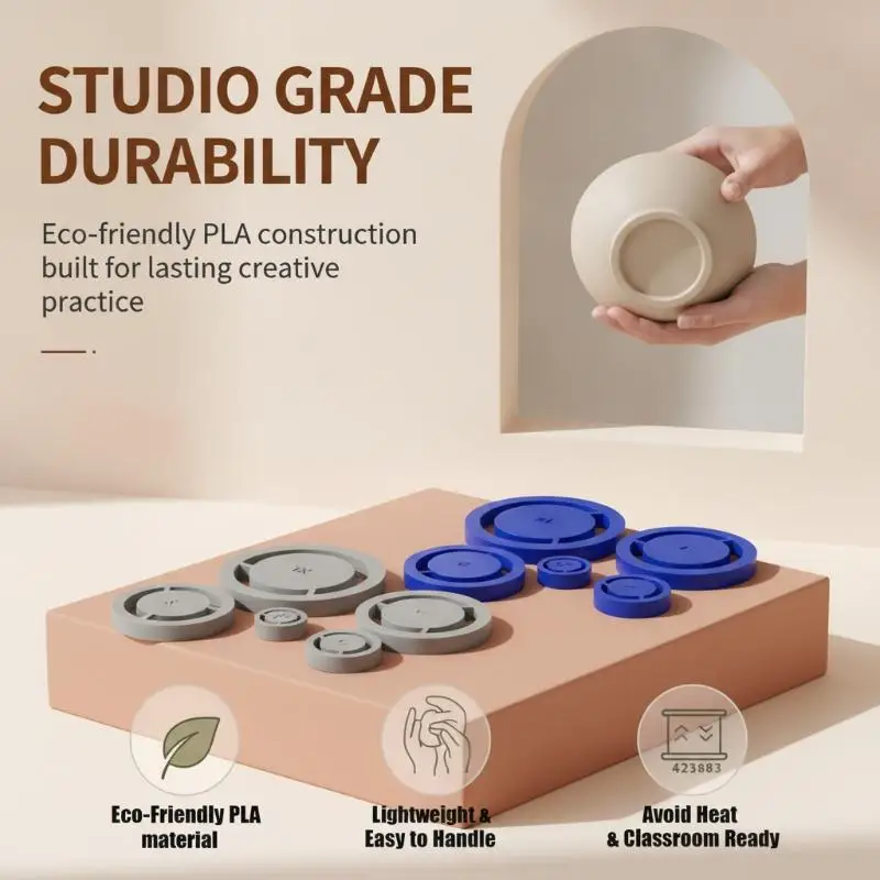 5 Sizes Pottery Foot Ring Template Great Value Clay Trimming Mold for Daily DIY Ceramic Art Creation Hobby Supplies