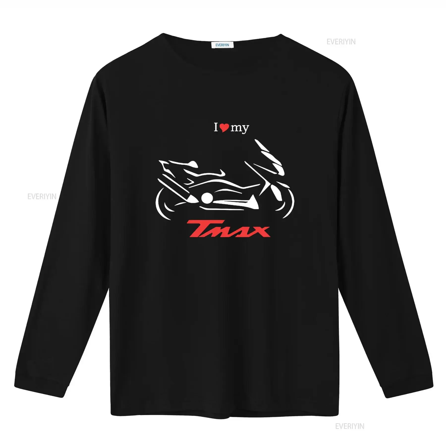 I Love My Tmax Maxi Scooter Line Print T Shirt for Fashion Summer Streetwear  vintage Washed Versatile Top For Everyday Wear