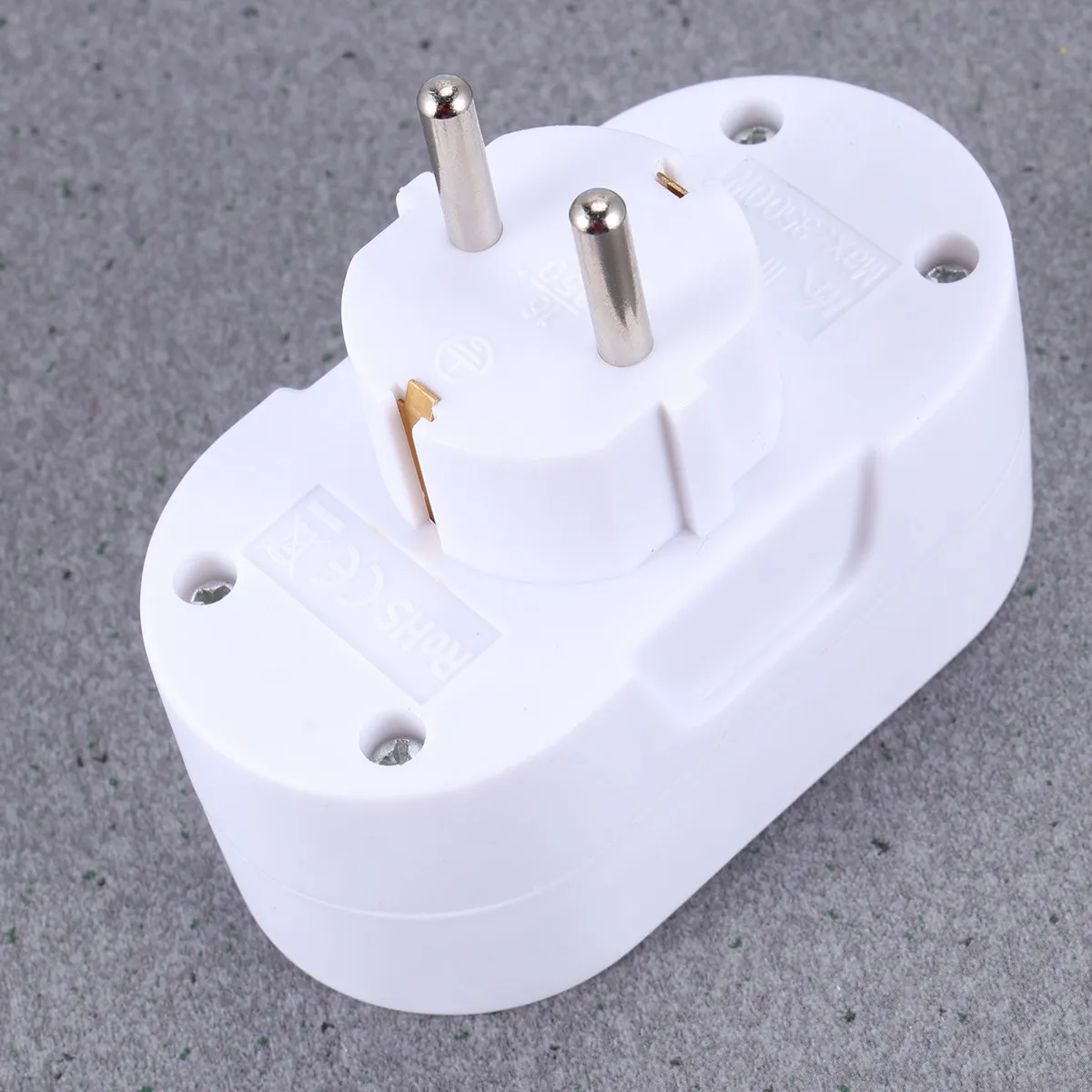 White Eu Plug Durable Socket Panel Fireproof Heat-Resistant Wall Socket Cover Installation Modern Look