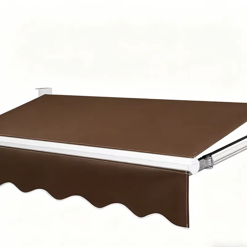 Windproof Durable Retractable Acrylic Awning for Aluminum Alloy Folding Arm Wall Mounted Remote Control Expandable Terrace