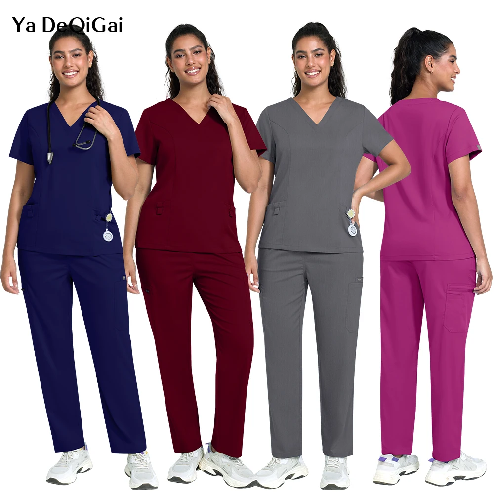 

Модная униформа доктора, набор скрабов для медсестры, больничная хирургическая одежда, костюм для стоматолога, костюм для кормления, клиника, аптека, спецодежда, медицинская клиника