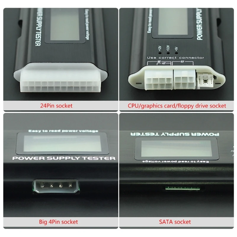 ITX Desktop Power Supply LCD Tester 20 24 Pin for Computer Diagnostics