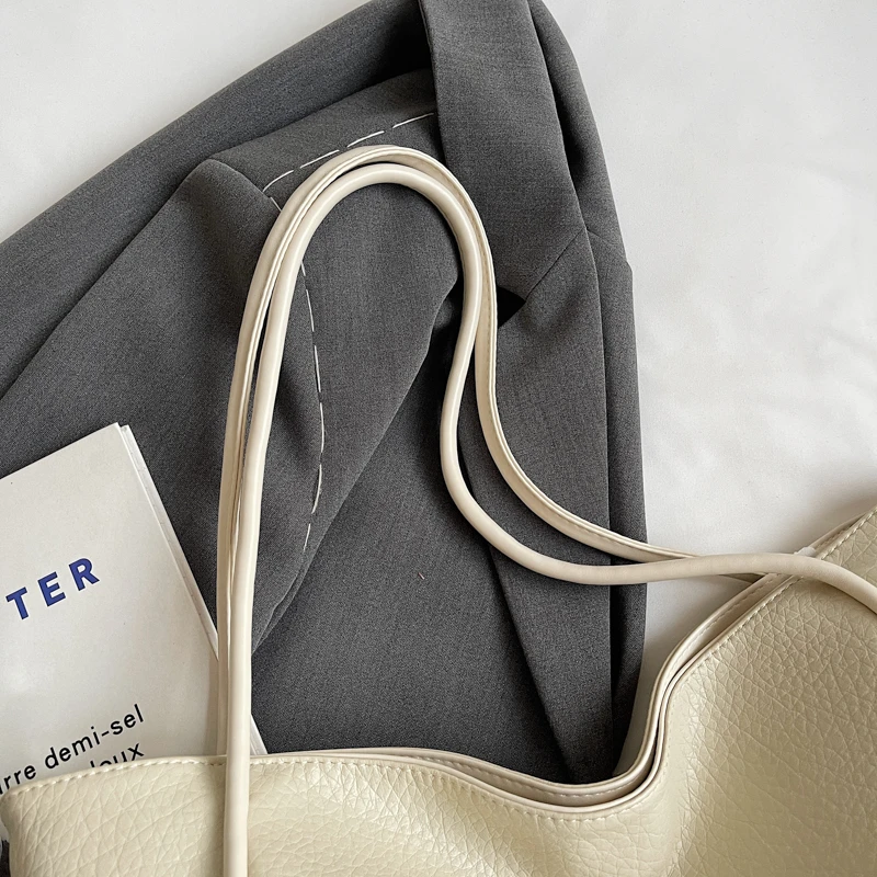 Weiche Leder frauen Tasche Hohe Kapazität Schulter Frauen Tasche Einfache Einfarbig Handtasche Geldbörse Weibliche Top-Griff Tasche Büro handtasche – Detail 16