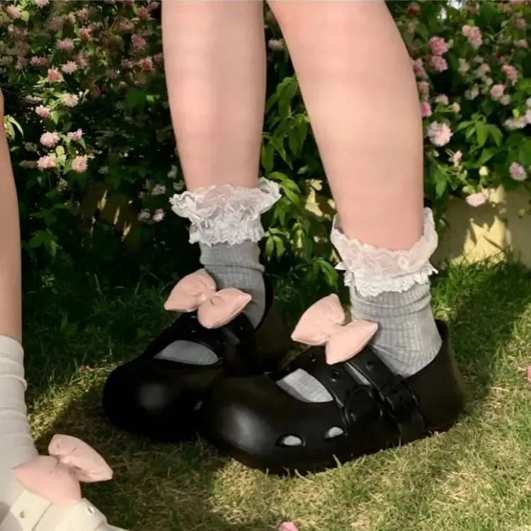 

Pretty Pink Bow Women's Shoes: Versatile, Non-Slip, Plain-Coloured, Cute Loafers for Spring/Summer – Soft and Breathable