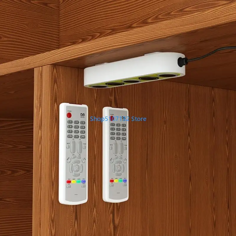 87HD Strong Hooks Remote Control Holder For Hanging Wall Mount Storage Shelf