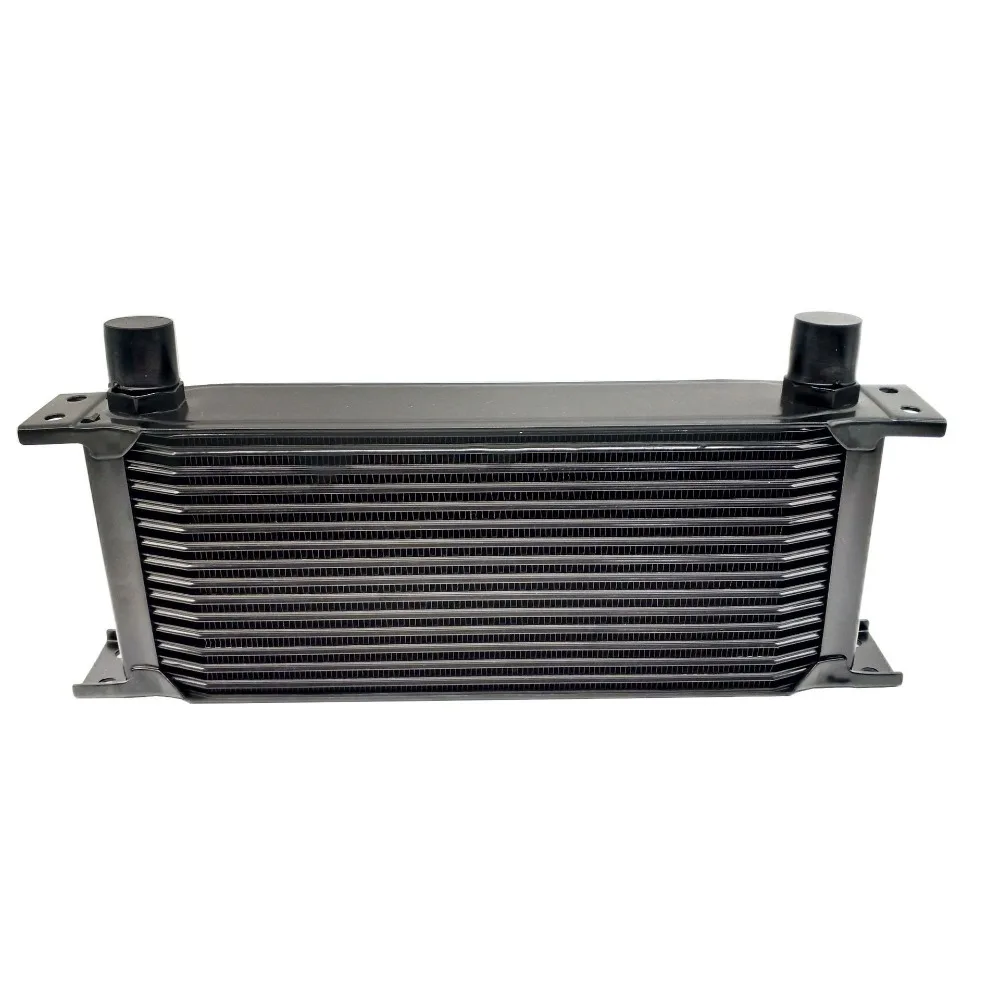 Enfriador de aceite de motor Universal AN10 7/10/13/16/19/25 filas enfriador de aceite radiador enfriador de aceite de transmisión de motor plateado/negro