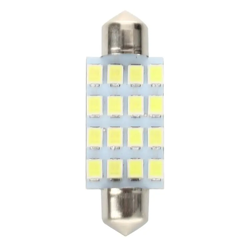 ABVT-30 PCS 16 Torpedo Car Bulb LED SMD 3528 42 Mm - White