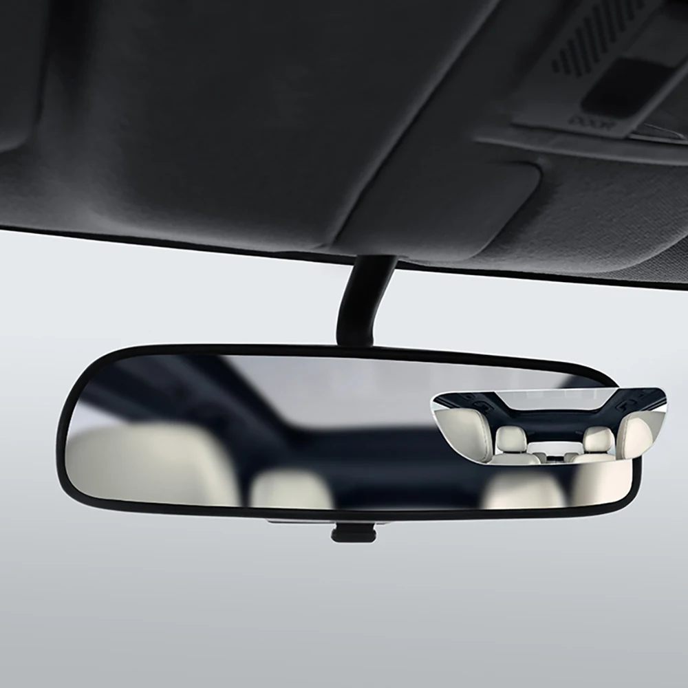 2PCS 360 Degree Adjustable Angle HD Glass Blind Spot Mirrors Car Rearview Mirrors Frameless Wide-angle Rearview Auxiliary Mirror