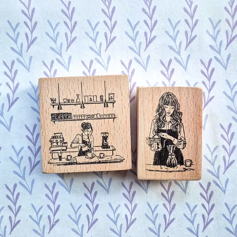 Stamp Scrapbooking Coffee Time Diary Decoration Journal Scrapbook Cute Journaling Wooden Stamps