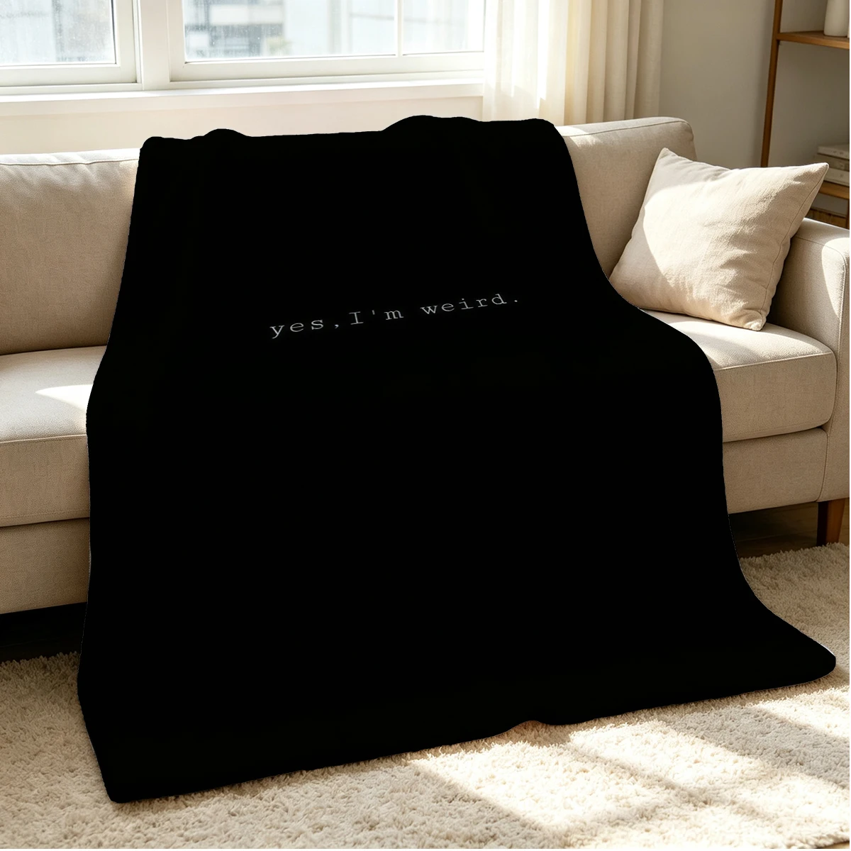 Odd Mind Flannel Blanket Warm Soft Halloween Christmas Couch Warm Cozy Decorative Decor Gift for All Season
